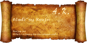 Almásy Kevin névjegykártya