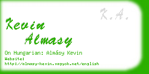 kevin almasy business card